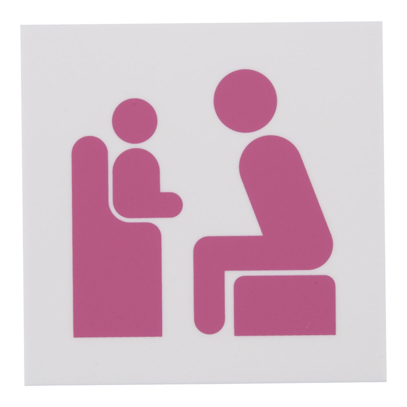 片面つや消しサイン　ベビーチェアマーク KMP1051-6 1袋（ご注文単位1袋）【直送品】