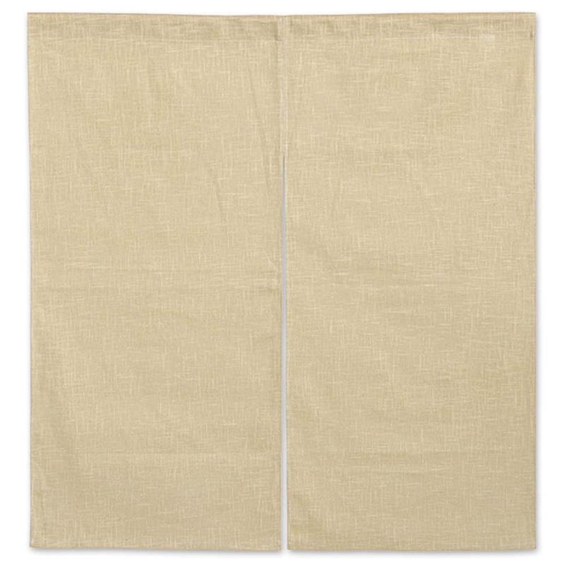 半間のれん　綿麻無地　001-04 ベージュ 1袋（ご注文単位1袋）【直送品】