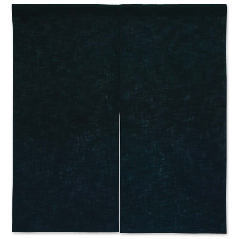 半間のれん　綿麻無地　001-04 黒 1袋（ご注文単位1袋）【直送品】