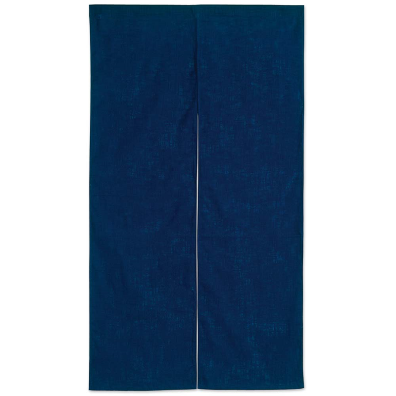 半間のれん　綿麻無地　001-08 紺 1袋（ご注文単位1袋）【直送品】