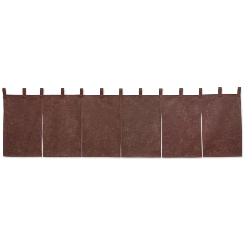 カウンターのれん　綿麻無地　001-10 焦茶 1袋（ご注文単位1袋）【直送品】