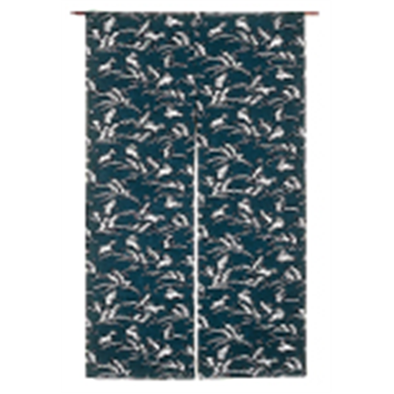 NOD8025　半間のれん　おぼろ染 波兎 1袋（ご注文単位1袋）【直送品】