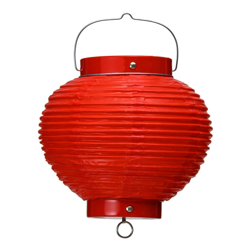 ビニール提灯丸型　6号 赤ベタ　b206-8 1個（ご注文単位1個）【直送品】