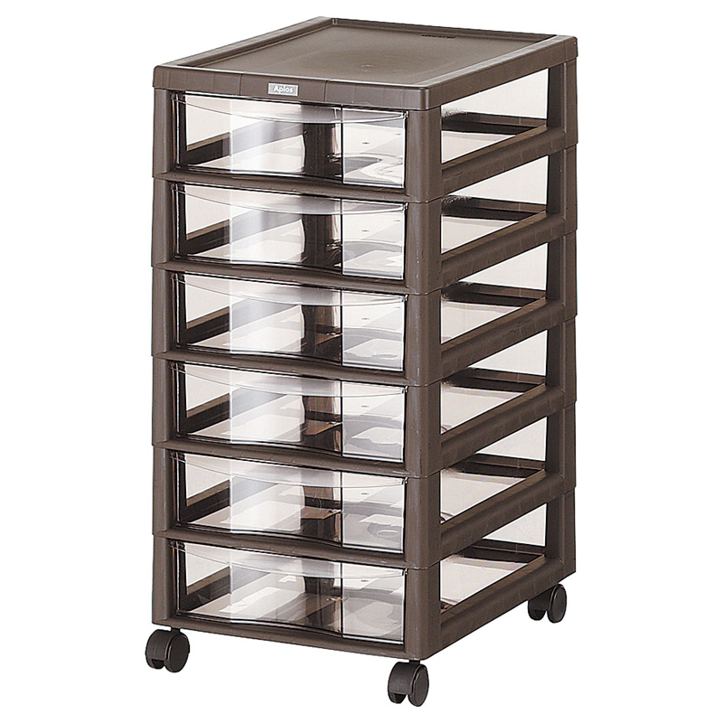 アプロス　深型6段 ダークブラウン 1箱（ご注文単位1箱）【直送品】