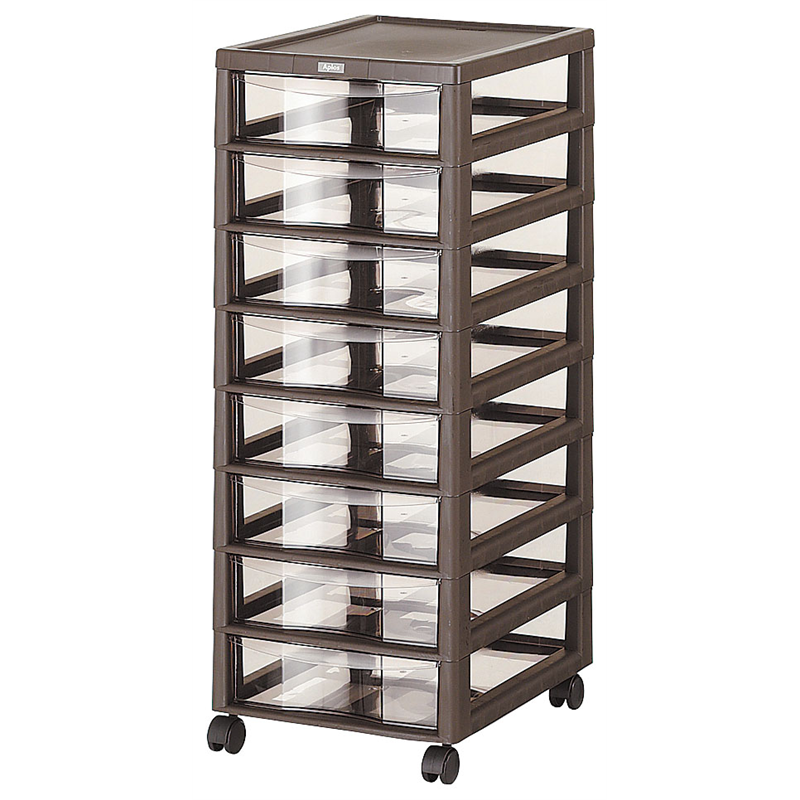 アプロス　深型8段 ダークブラウン 1箱（ご注文単位1箱）【直送品】