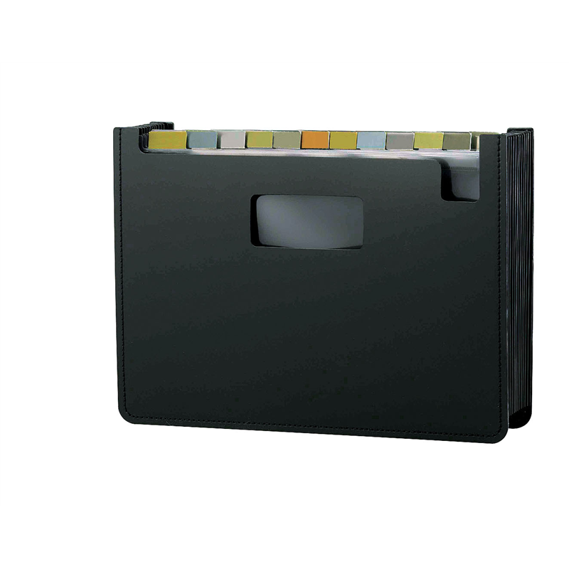 A4ドキュメントスタンド　12ポケット FB-2312　ブラック 1袋（ご注文単位1袋）【直送品】