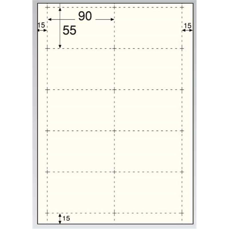 ビジネス名刺　10面厚みしっかりクリーム BX08　100シート入 1袋（ご注文単位1袋）【直送品】