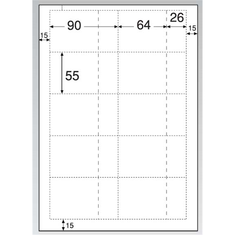 ミニチケット名刺 BX02S　8シート入 1袋（ご注文単位1袋）【直送品】