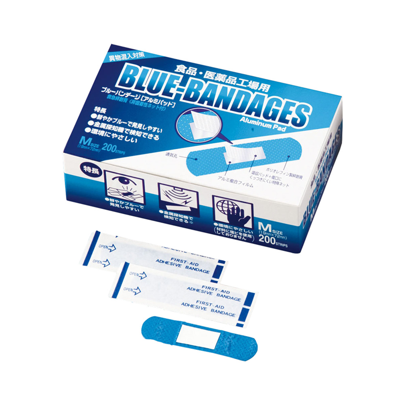 救急絆創膏 ブルーバンデージ M(200枚入) 1箱(ご注文単位1箱)【直送品】