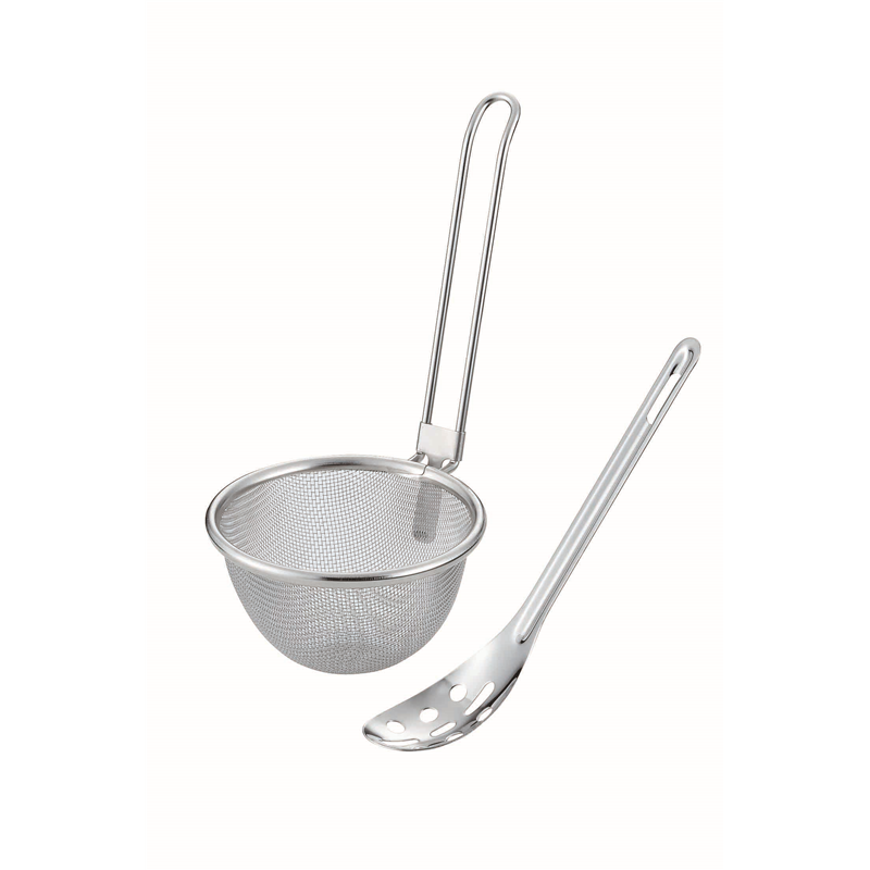 18-8共柄みそこし（スプーン付）  1個（ご注文単位1個）【直送品】