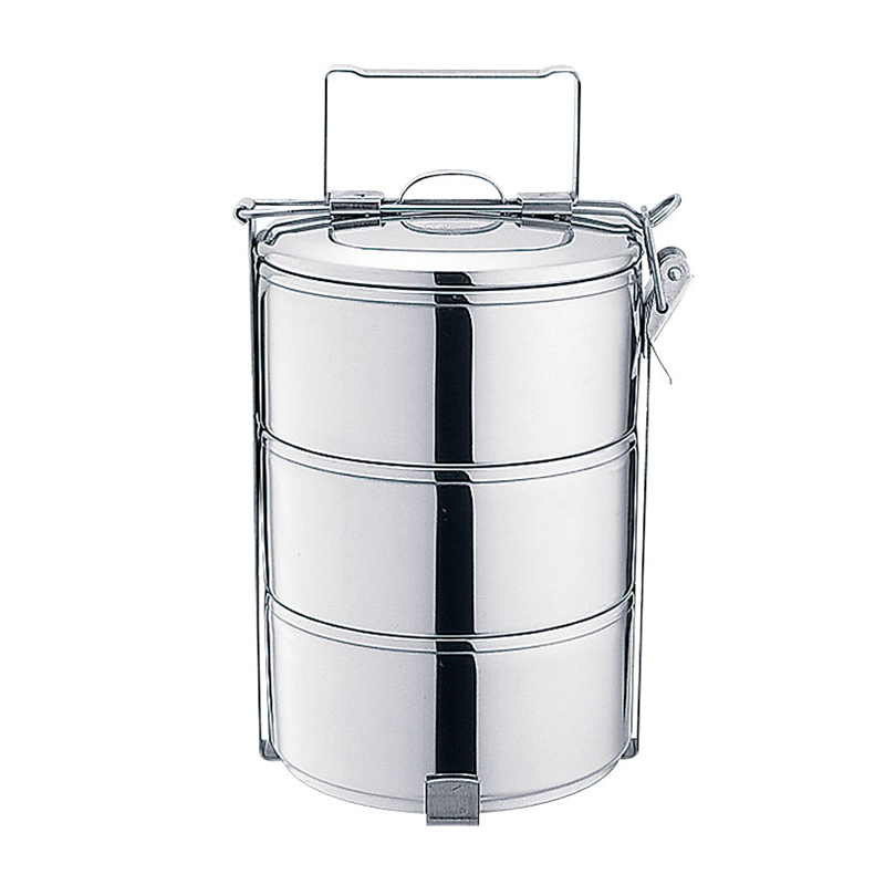 18-8フードキャリアー12cm 3段（061868） 1個（ご注文単位1個）【直送品】