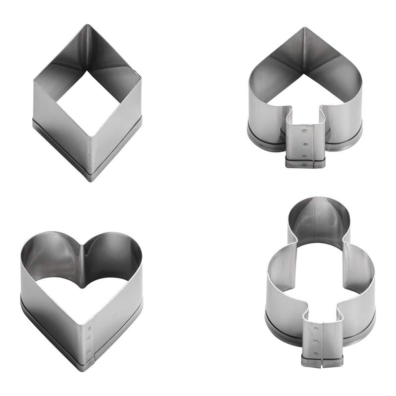 18-8クッキー抜き型セット №2121 トランプセット(4ヶ入) 1個(ご注文単位1個)【直送品】