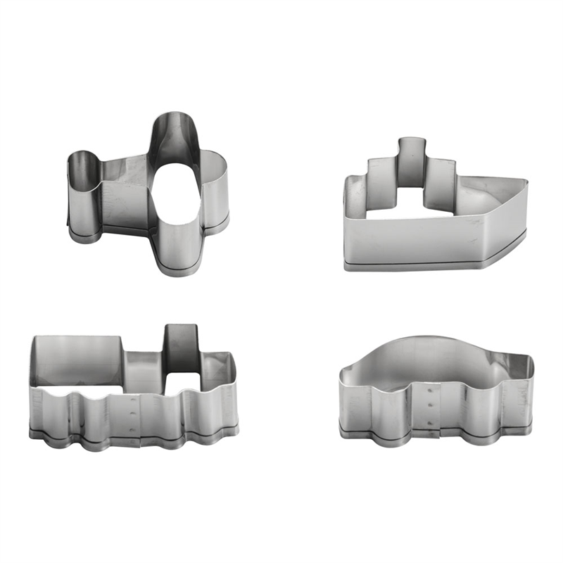 18-8クッキー抜き型セット №2122 乗り物セット(4ヶ入) 1個(ご注文単位1個)【直送品】