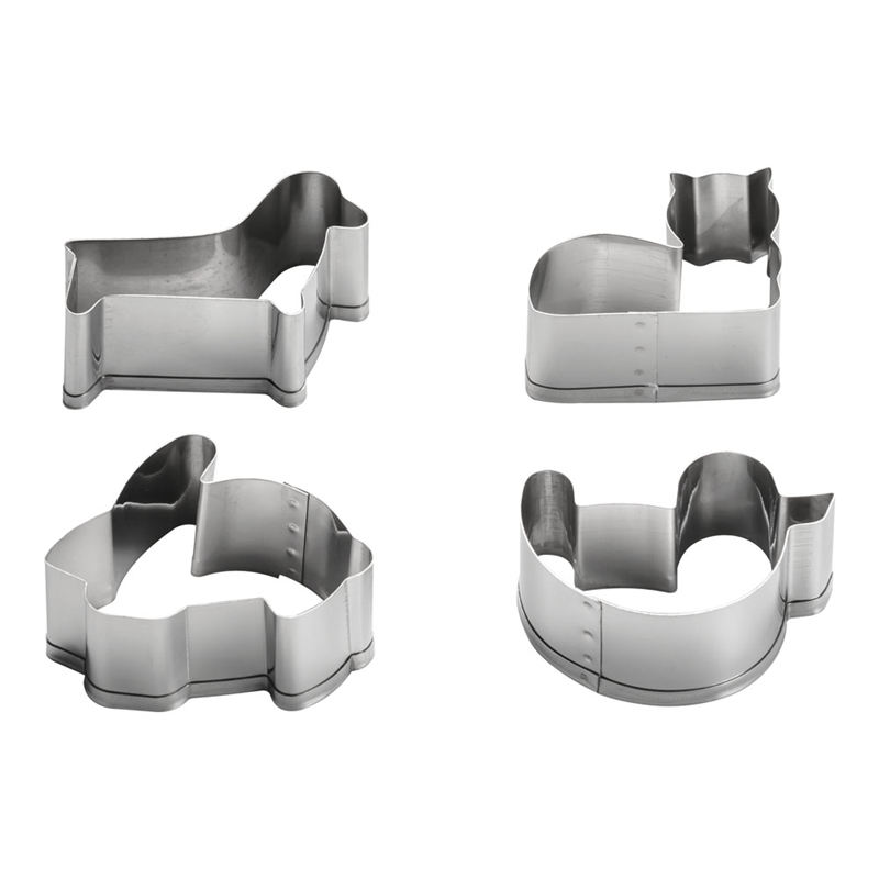 18-8クッキー抜き型セット №2123 動物Aセット(4ヶ入) 1個(ご注文単位1個)【直送品】