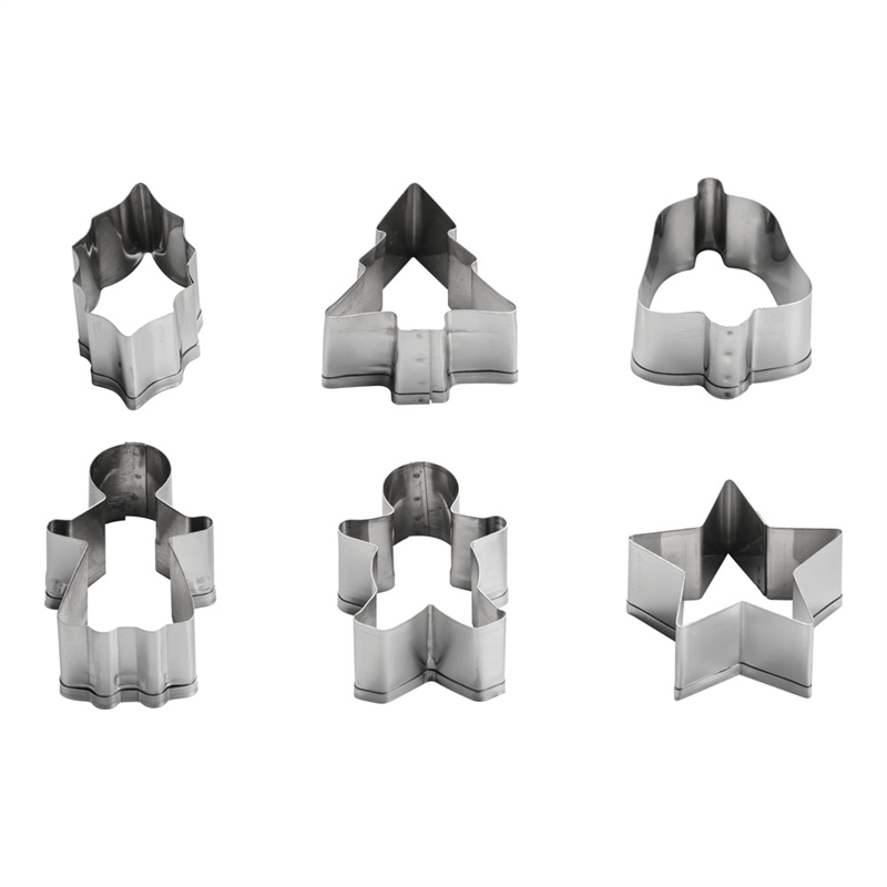 18-8クッキー抜き型セット №2113 クリスマスセット(6ヶ入) 1個(ご注文単位1個)【直送品】