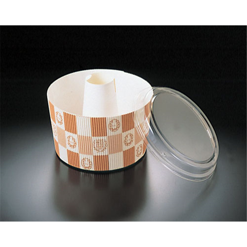 蓋付シフォンカップ白・エンブレム格子柄 SC-841-A(50枚入) 1袋(ご注文単位1袋)【直送品】