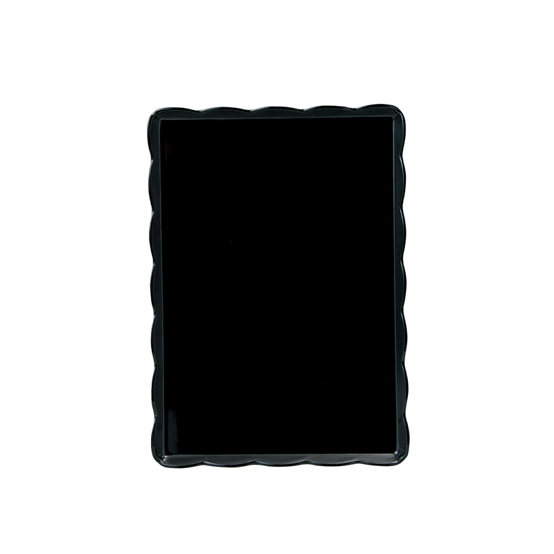 ウェーブメラミンケーキトレー（黒） YO-2535-K 1袋（ご注文単位1袋）【直送品】