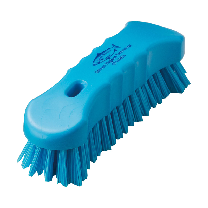 サーモン レジン スクラブブラシ S ST14 青 1袋(ご注文単位1袋)【直送品】