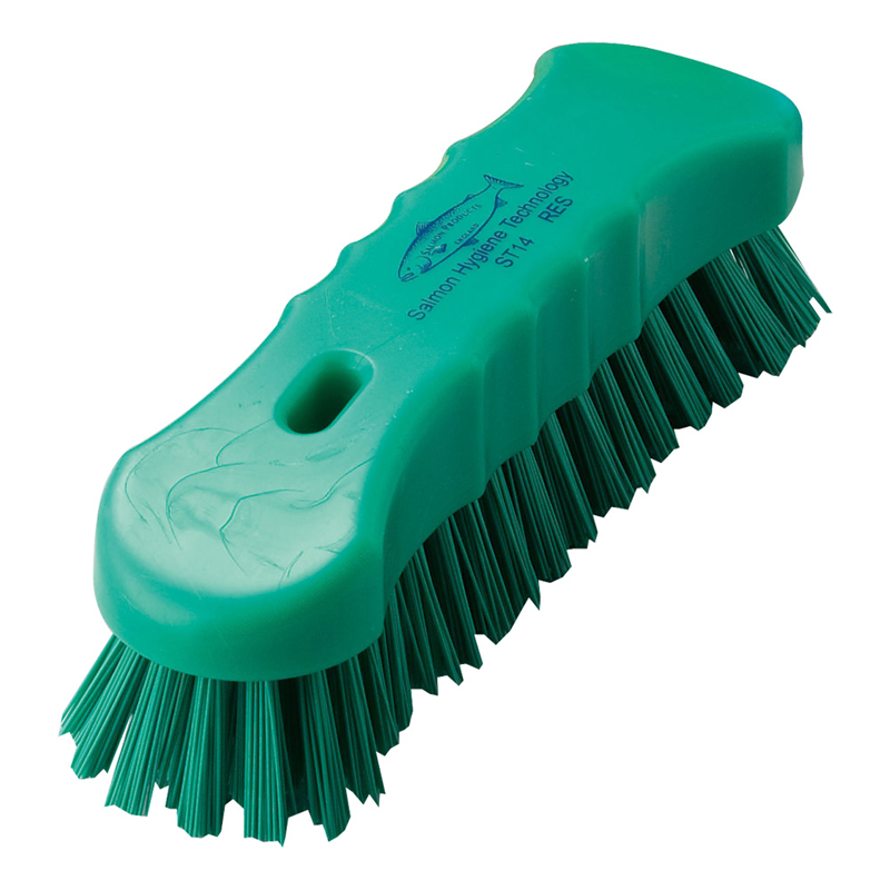 サーモン レジン スクラブブラシ S ST14 緑 1袋(ご注文単位1袋)【直送品】