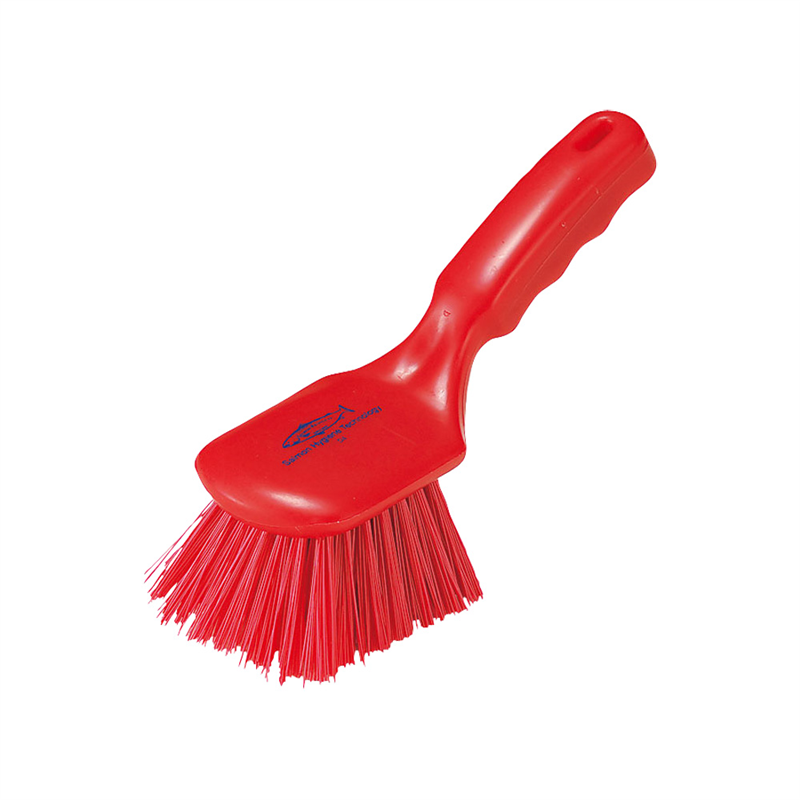 サーモン レジン ショートハンドルブラシ D4 赤 1袋(ご注文単位1袋)【直送品】