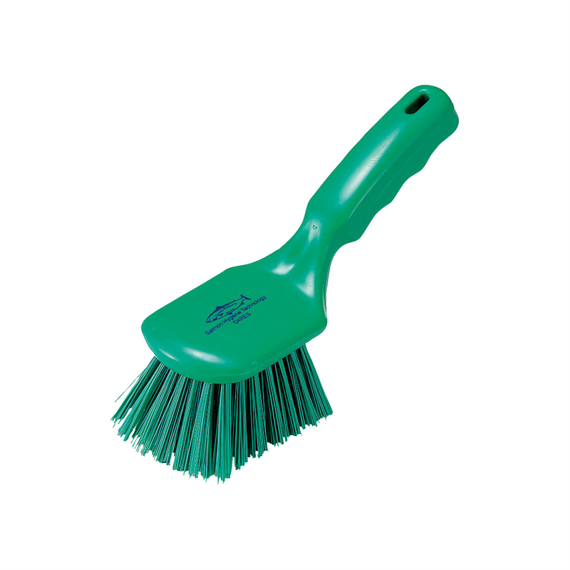 サーモン レジン ショートハンドルブラシ D4 緑 1袋(ご注文単位1袋)【直送品】