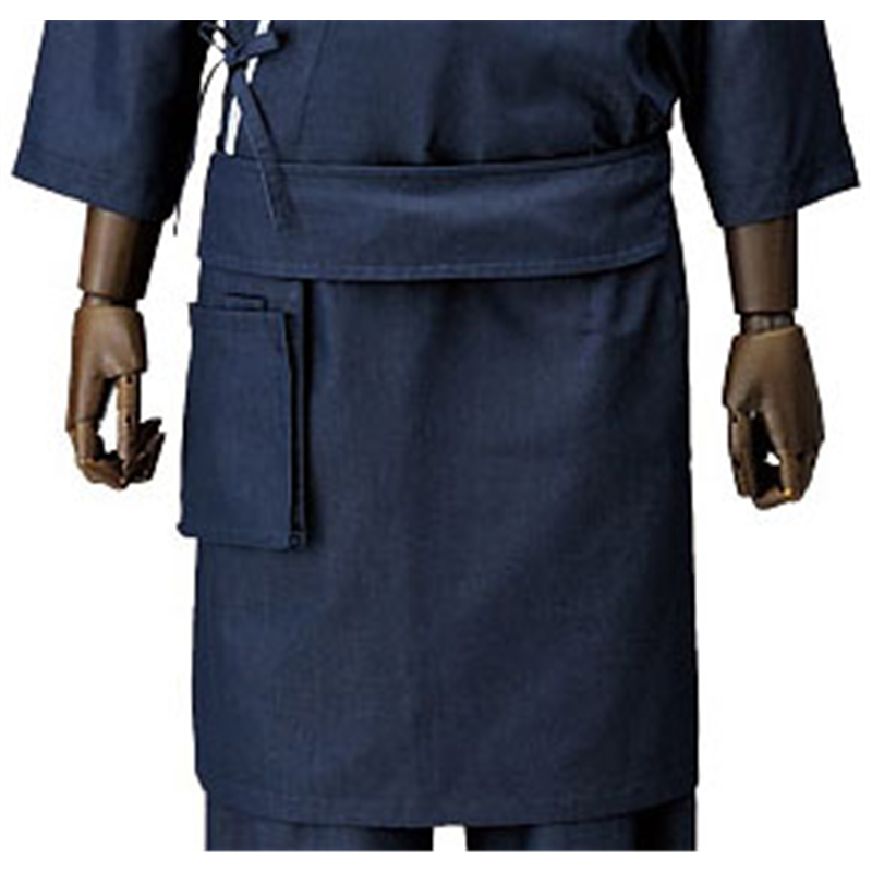 男女兼用ブライトデニム腰下エプロン　紺 SB110-1　フリー 1袋（ご注文単位1袋）【直送品】
