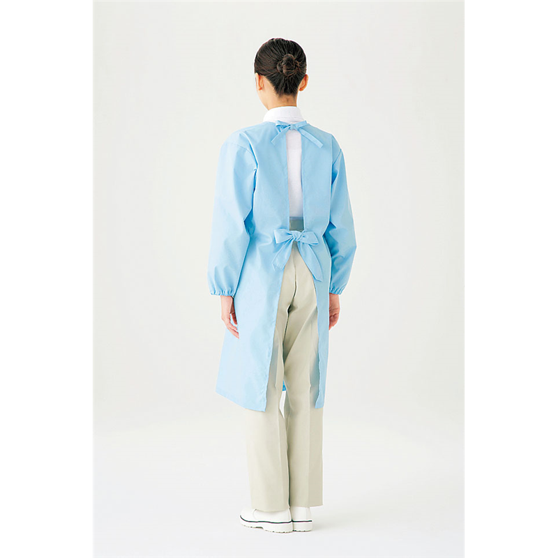 割烹着 SKAP600 サックス 1袋(ご注文単位1袋)【直送品】