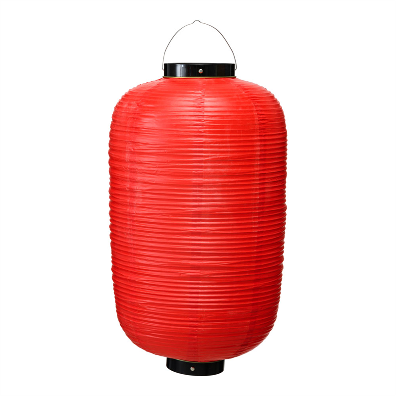 ビニール提灯長型　12号 赤ベタ　b112-6 1袋（ご注文単位1袋）【直送品】