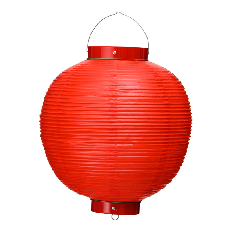 ビニール提灯丸型　13号 赤ベタ　b213-8 1袋（ご注文単位1袋）【直送品】