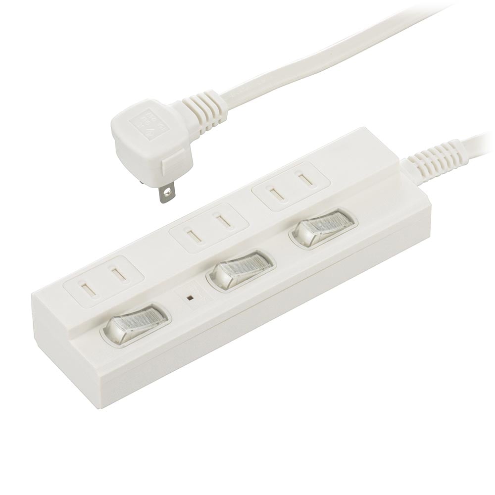 オーム電機 HS-TPK35W-22 00-1571 節電タップ 雷ガード 3個口 5m（ご注文単位1袋）【直送品】