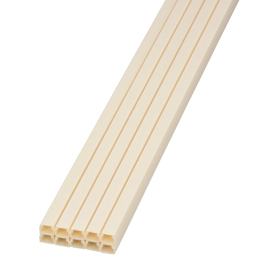 オーム電機 DZ-AMT11-M/10P 00-4200 テープ付ABSモール1号 1m ミルキー 10本入（ご注文単位1袋）【直送品】