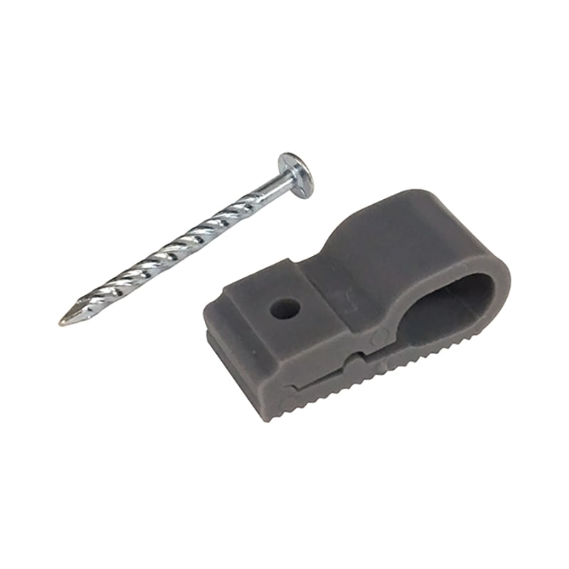 オーム電機 DZ-FKS100P 00-4269 F用片サドル クギ付 S 100個入（ご注文単位1袋）【直送品】