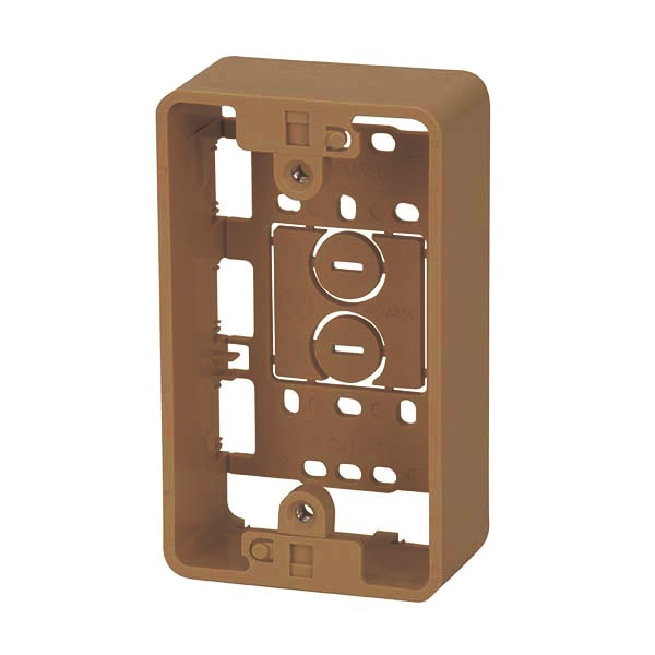 オーム電機 DZ-FCB1BR 00-4284 モール用BOX 茶 1個用（ご注文単位1袋）【直送品】