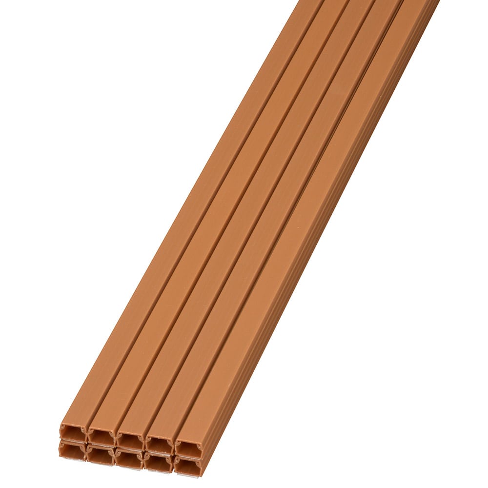 オーム電機 DZ-AMT11-T/10P 00-4800 テープ付ABSモール1号 1m ブラウン 10本入(ご注文単位1袋)【直送品】