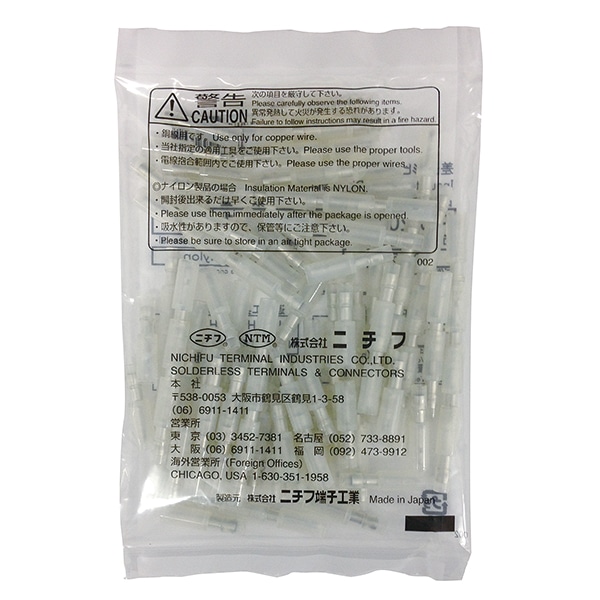 オーム電機 PC2005M 00-4895 ニチフ 差込形ピン端子 ピン端子内蔵PC形 PC2005M 100個入 PC2005M（ご注文単位1袋）【直送品】