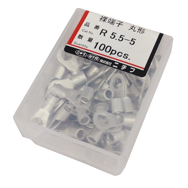 オーム電機 45051 00-4927 ニチフ 裸圧着端子 丸型R型 R5.5-5 100個入 R 5.5-5(ご注文単位1袋)【直送品】
