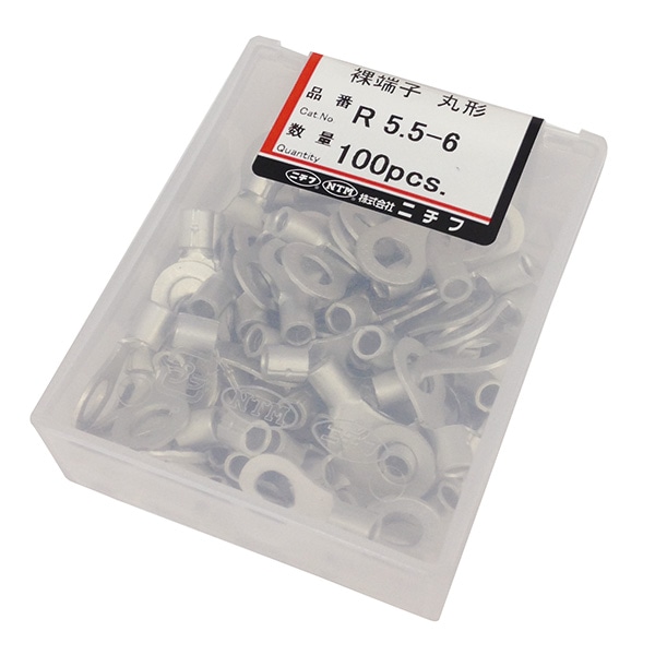 オーム電機 45052 00-4928 ニチフ 裸圧着端子 丸型R型 R5.5-6 100個入 R 5.5-6(ご注文単位1袋)【直送品】