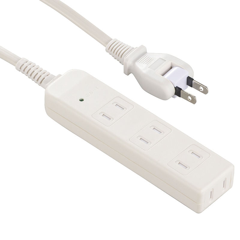 オーム電機 HS-TK41S-W 00-5029 雷に強い安全タップ 4個口 1m 白(ご注文単位1袋)【直送品】