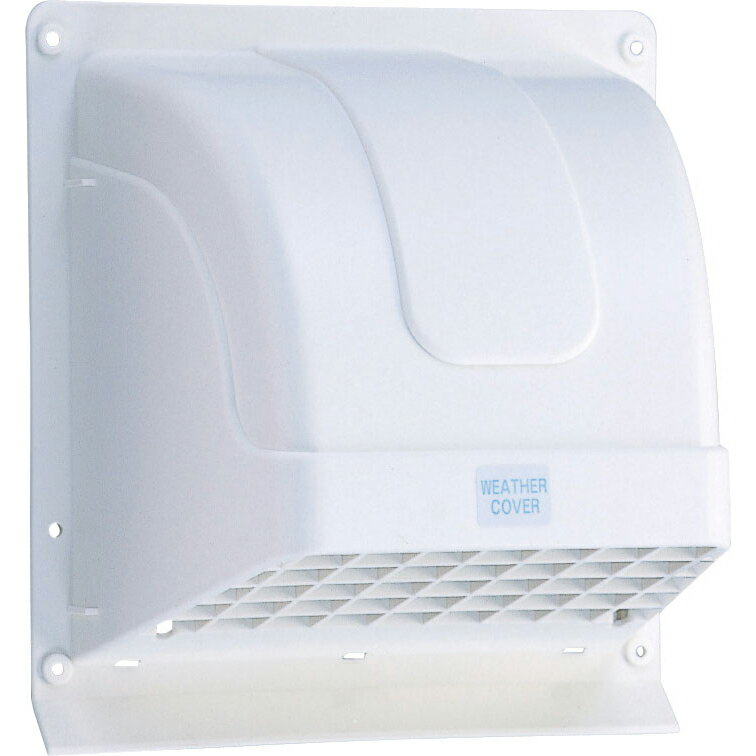 オーム電機 WK-15W 00-6531 ウェザカバー格子付 15cm換気扇用 ホワイト（ご注文単位1袋）【直送品】