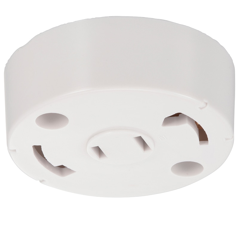 オーム電機 HS-LH03E 00-7059 丸形引掛露出ローゼット コンセント付 照明用（ご注文単位2袋）【直送品】