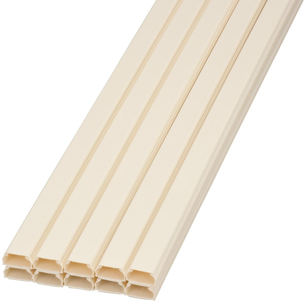 オーム電機 DZ-AMT31-M/10P 00-7150 テープ付ABSモール3号 1m ミルキー 10本入（ご注文単位1袋）【直送品】