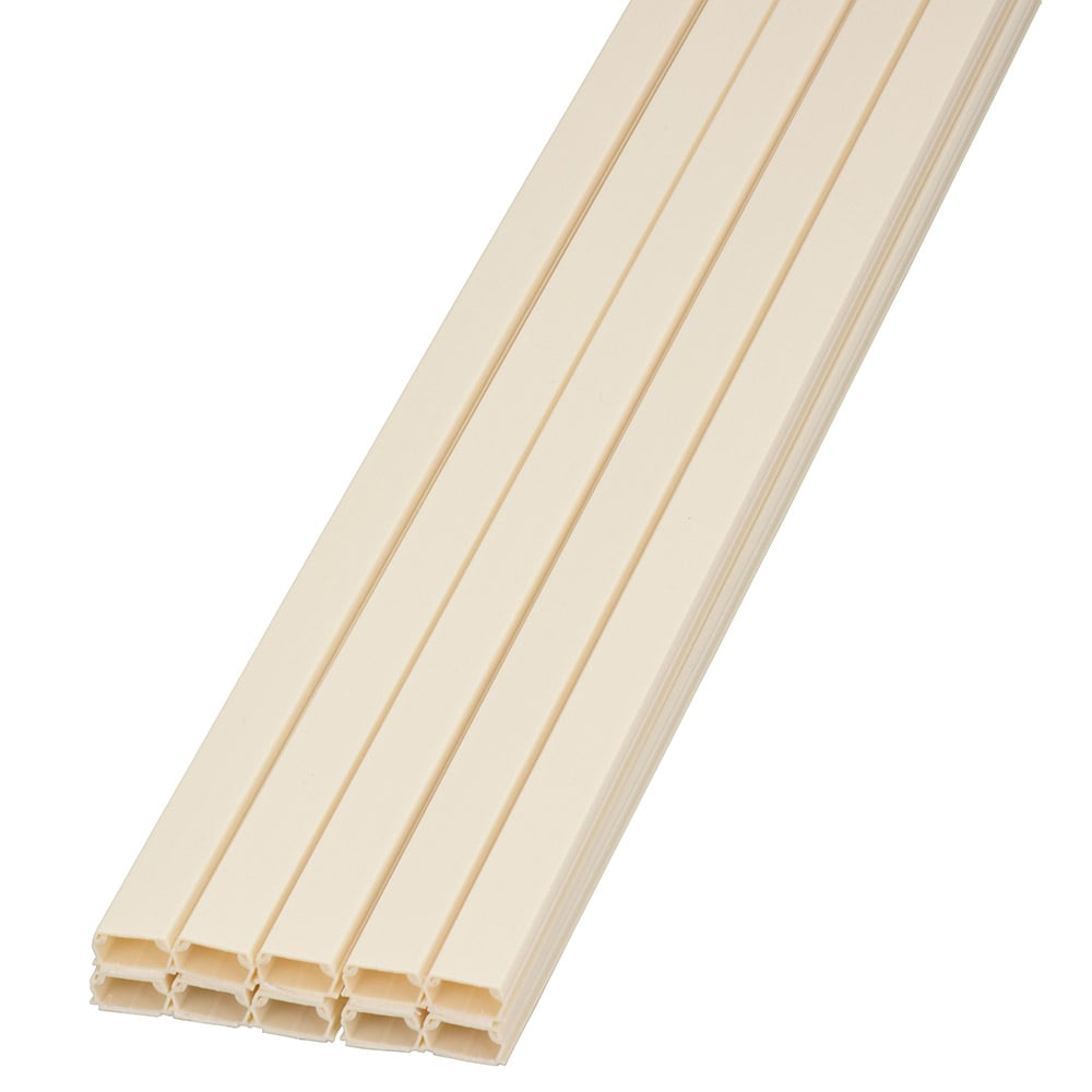 オーム電機 DZ-AMT21-M/10P 00-7800 テープ付ABSモール2号 1m ミルキー 10本入（ご注文単位1袋）【直送品】