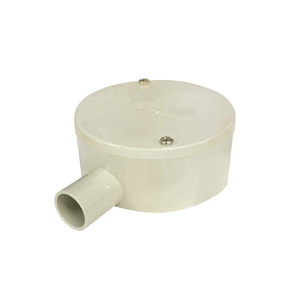 オーム電機 PVM14-1KJ 00-9118 露出用丸形ボックス 14用 1方出(ご注文単位1袋)【直送品】