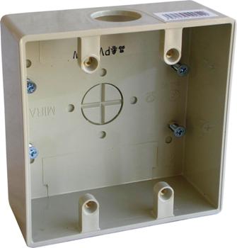 オーム電機 PVR-AWJ 00-9254 露出スイッチボックス 2ケ用(ご注文単位1袋)【直送品】