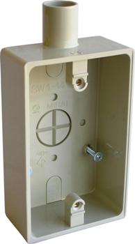 オーム電機 SW1-14J 00-9290 露出スイッチボックス 14用 1方出(ご注文単位1袋)【直送品】