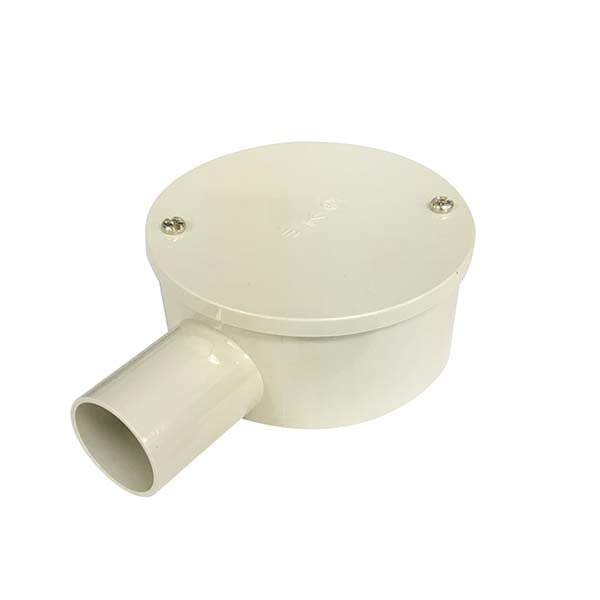 オーム電機 PVM22-1KJ 00-9347 露出用丸形ボックス 22用 1方出(ご注文単位1袋)【直送品】