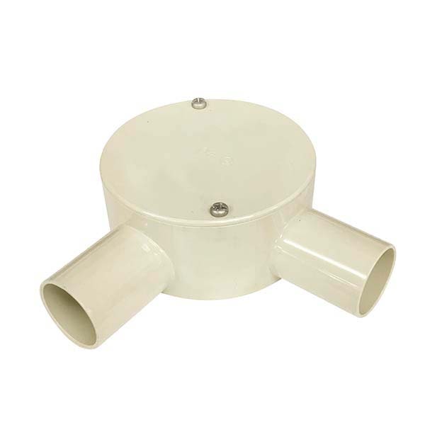 オーム電機 PVM22-2LJ 00-9372 露出用丸形ボックス 22用 2方出 L(ご注文単位1袋)【直送品】