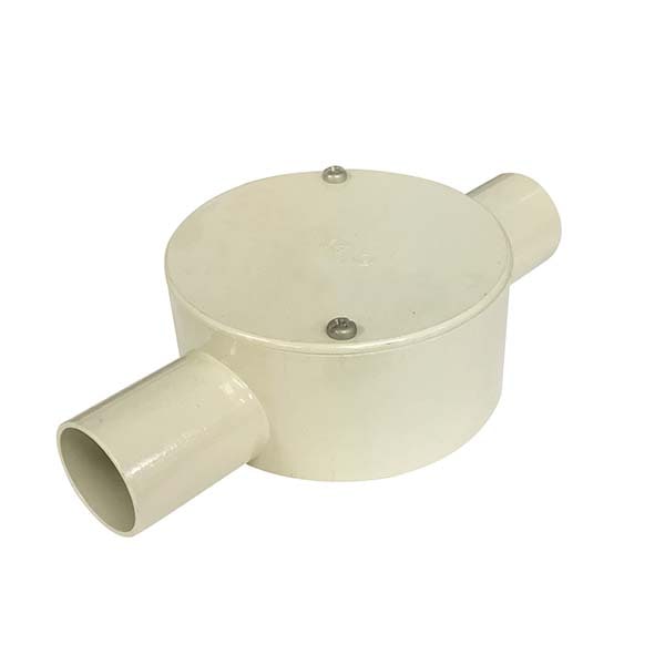 オーム電機 PVM22-2SJ 00-9374 露出用丸形ボックス 22用 2方出 S(ご注文単位1袋)【直送品】