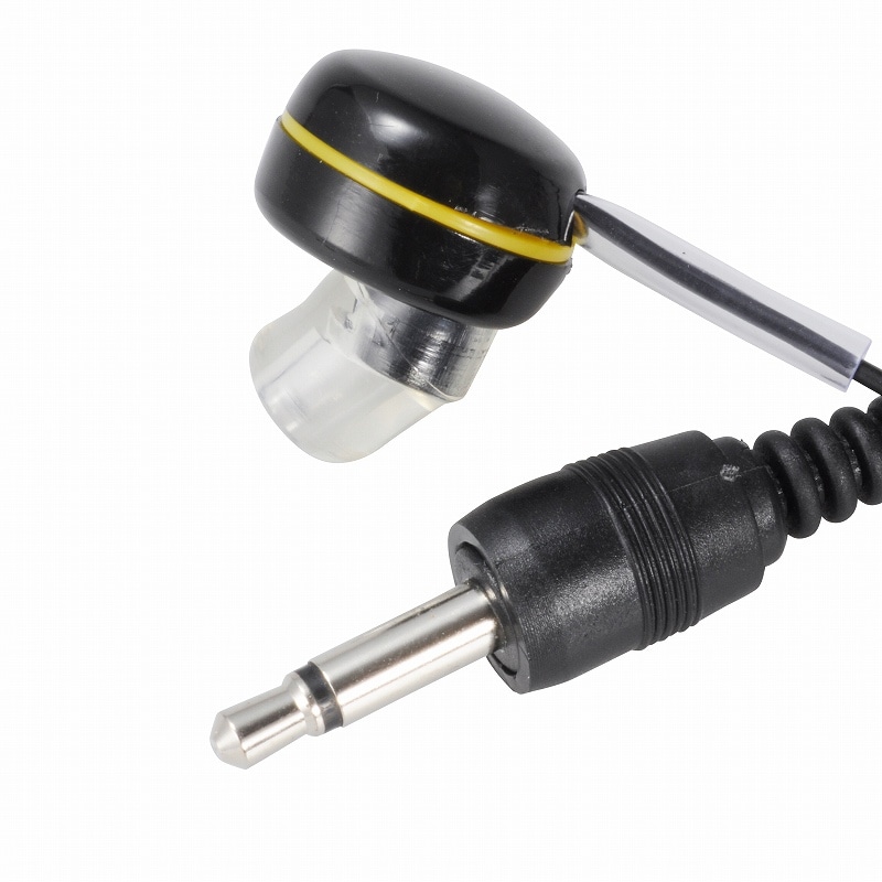 オーム電機 EAR-0020 01-0020 モノラルイヤホン テレビ用 φ3.5 3m ブラック（ご注文単位1袋）【直送品】