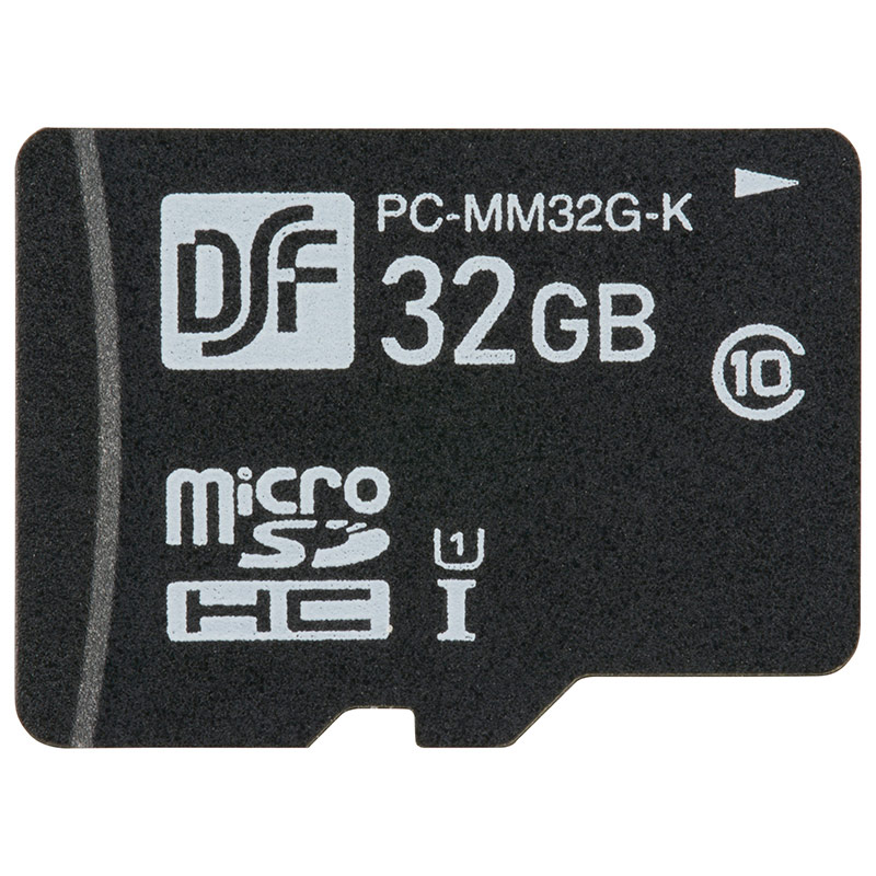オーム電機 PC-MM32G-K 01-0756 マイクロSDメモリーカード 32GB 高速データ転送（ご注文単位1袋）【直送品】